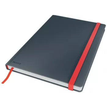 Leitz Cosy Notebook Soft Touch linijinis kietu viršeliu, monochromatinis, juodas, B5, 80 lapų, matinis, 100 g/m²