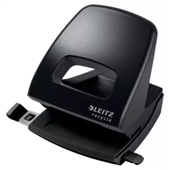 Leitz NeXXt Recycle skylių perforatorius, 30 lapų, juodas, plastikinis, 8 cm, 5,5 mm, A6