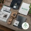 Leitz NeXXt Recycle skylių perforatorius, 30 lapų, juodas, plastikinis, 8 cm, 5,5 mm, A6