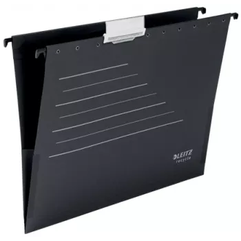 Leitz Alpha® Recycle kortelės pakabinama kišenė, A4, juoda, kartonas, 80 g/m², 150 lapų, 348 mm