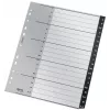 Leitz 12070000 abėcėlinis skirtukų indeksas, polipropilenas (PP), juoda/balta
