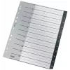Leitz Recycle Index, PP, ypač platus, skaitmeninis skirtukų indeksas, polipropilenas (PP), juoda, balta, portretinė, A4 Maxi, 160 g/m²