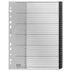 Leitz Recycle Index, PP, itin platus, skaitmeninis skirtukų indeksas, polipropilenas (PP), juoda, balta, vertikali, A4 Maxi, 160 g/m²