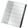 Leitz Recycle Index, PP, itin platus, skaitmeninis skirtukų indeksas, polipropilenas (PP), juoda, balta, vertikali, A4 Maxi, 160 g/m²
