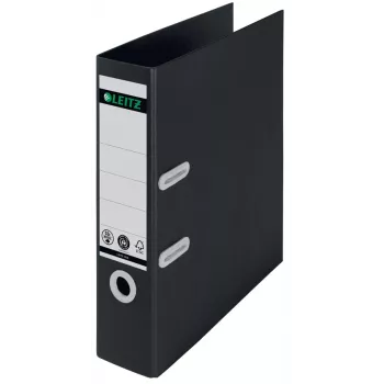Leitz 180° Recycle Lever Arch File, A4, kartonas, juoda, 600 lapų, 80 g/m², 320 mm