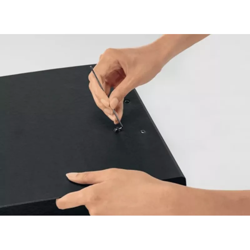 Leitz 180° Recycle Lever Arch File, A4, kartonas, juoda, 600 lapų, 80 g/m², 320 mm