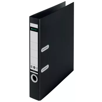 Leitz 180° Recycle Lever Arch File, A4, kartonas, juoda, 350 lapų, 80 g/m², 320 mm