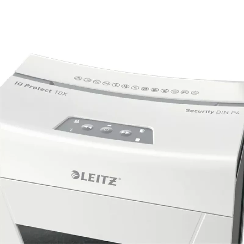 Smulkintuvas Leitz IQ Protect Premium 10X P4, 4 x 40 mm, 18 L, 150 lapų, 55 dB, Touch, 10 lapų