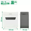 Popieriaus smulkintuvas Leitz IQ Protect Premium 3M P5, mikro pjūvis 2x15 mm, 10 l, 125 lapų, 55 dB, liečiamas valdymas