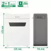 Popieriaus smulkintuvas Leitz IQ Protect Premium 4M P5, mikro pjūvis, 2x15 mm, 14 l, 150 lapų, 55 dB, liečiamas valdymas