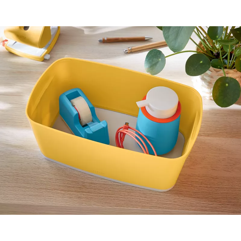 Leitz MyBox Cosy Small su dangteliu, geltona, 5 l