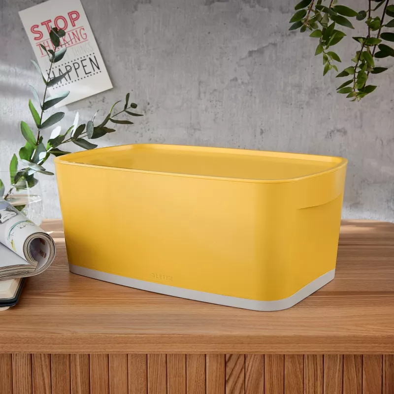 Leitz MyBox Cosy Small su dangteliu, geltona, 5 l