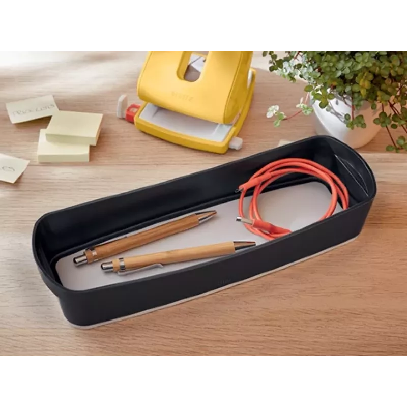 Leitz MyBox Cosy Organiser Tray Long – Pilka stačiakampė dėžutė smulkiems daiktams
