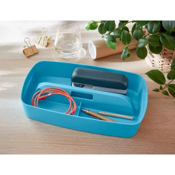 Leitz MyBox Cosy Organiser Tray su rankena, mažas, mėlynas, plastikinis, 307 mm, 181 mm, 56 mm, 300 g