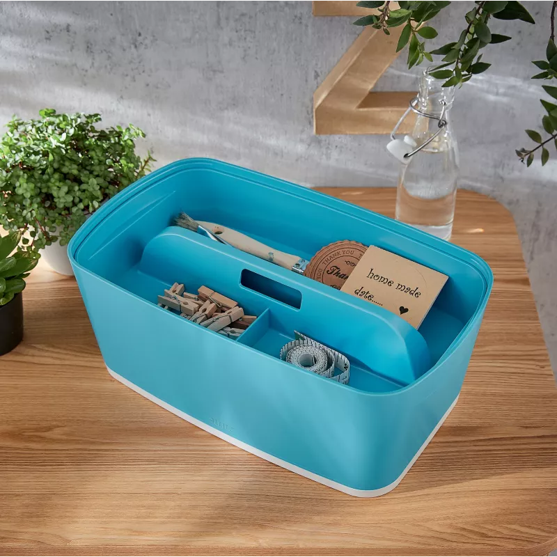 Leitz MyBox Cosy Organiser Tray su rankena, mažas, mėlynas, plastikinis, 307 mm, 181 mm, 56 mm, 300 g