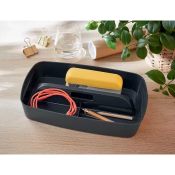 Leitz MyBox Cosy Organizer Tray su rankena Small, pilka, plastikinė