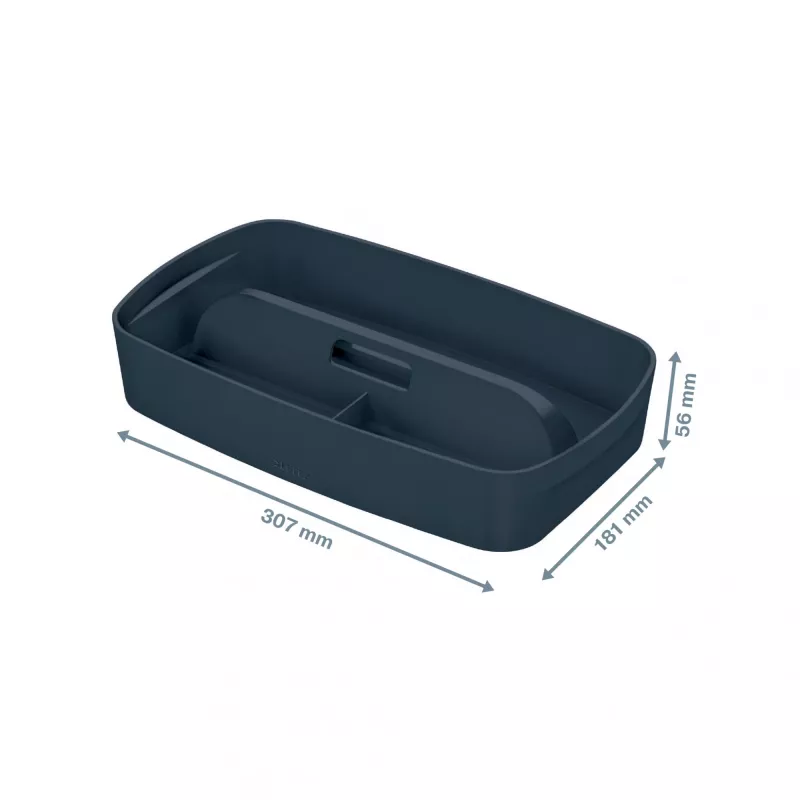Leitz MyBox Cosy Organizer Tray su rankena Small, pilka, plastikinė