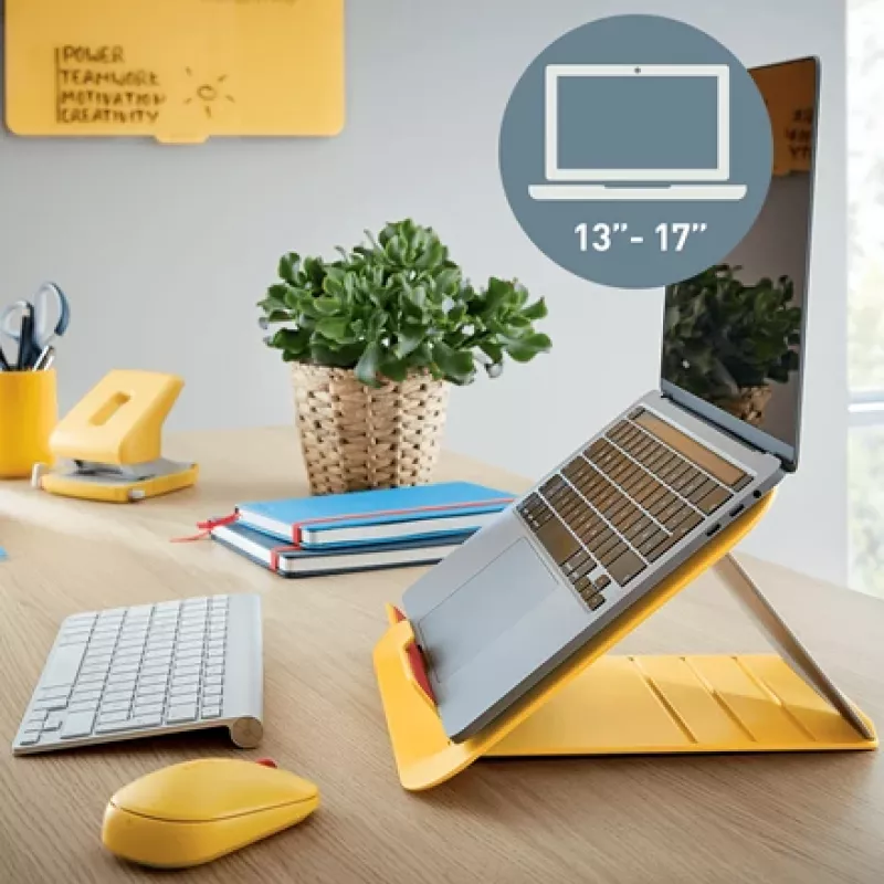 Leitz Ergo Cosy reguliuojamas nešiojamojo kompiuterio stovas, 80% perdirbto plastiko