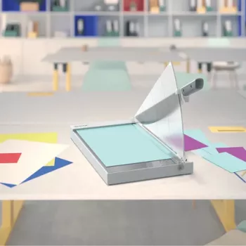 Leitz Precision Office popieriaus pjaustytuvas A3, 15 lapų, nerūdijantis plienas, A3, 80 g/m², stiklas, nerūdijantis plienas, antracitas