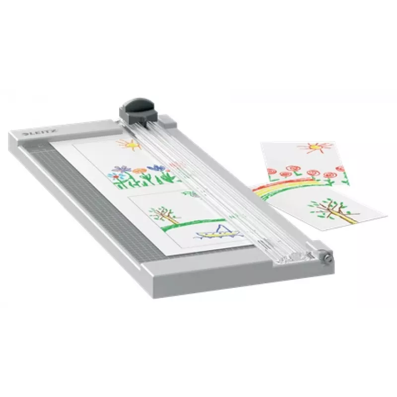 Leitz Precision Home popieriaus pjaustyklė A4, 8 lapų, 80 g/m², pilka, guminė, 153 mm