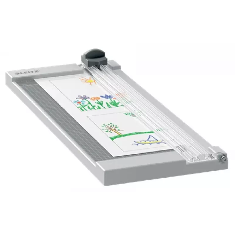 Leitz Precision Home popieriaus pjaustyklė A4, 8 lapų, 80 g/m², pilka, guminė, 153 mm