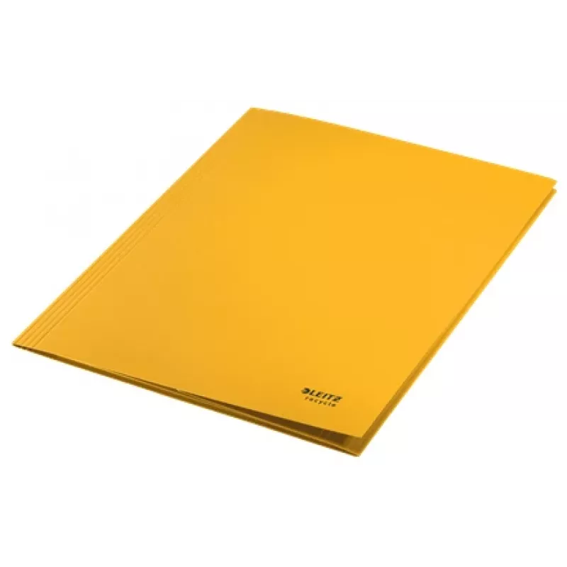 Leitz Recycle Card 3-Flap Folder, aplankalas su trimis atvartais, A4, kartonas, geltona, gulsčias/vertikalus, 250 lapų