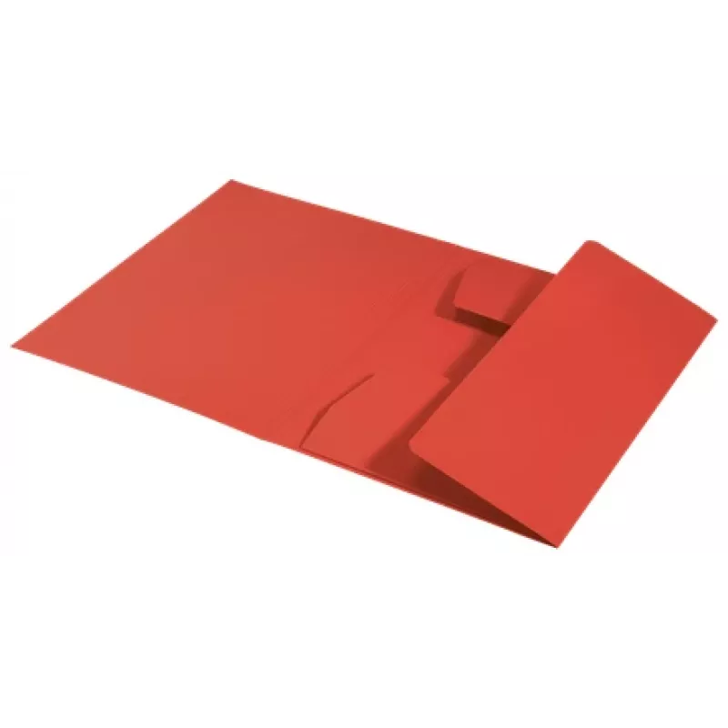 Leitz Recycle Card 3-Flap Folder, aplankalas su trimis atvartais, A4, kartonas, raudona, 250 lapų, 80 g/m²