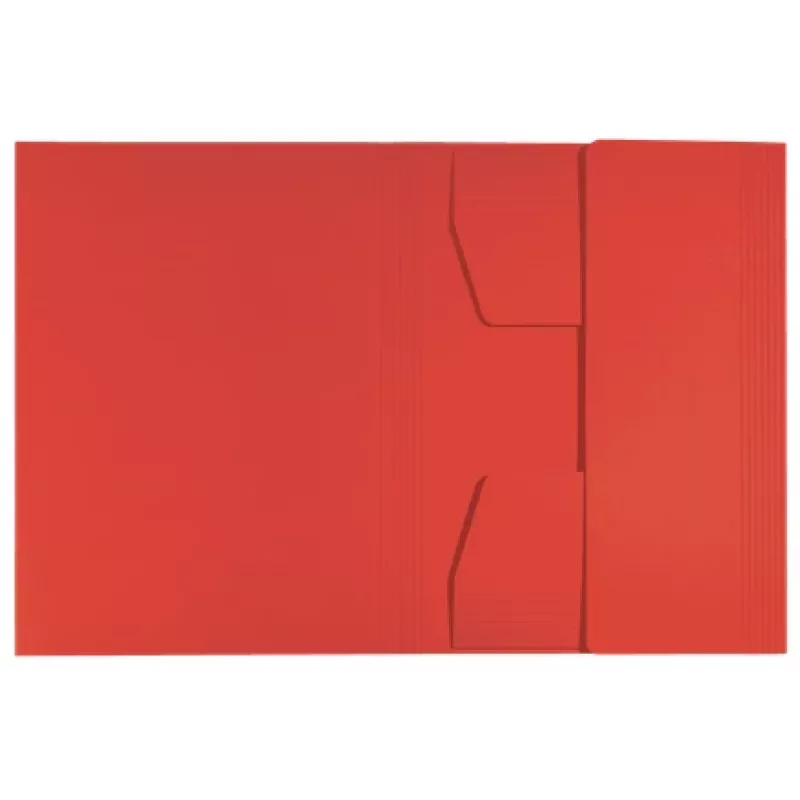 Leitz Recycle Card 3-Flap Folder, aplankalas su trimis atvartais, A4, kartonas, raudona, 250 lapų, 80 g/m²