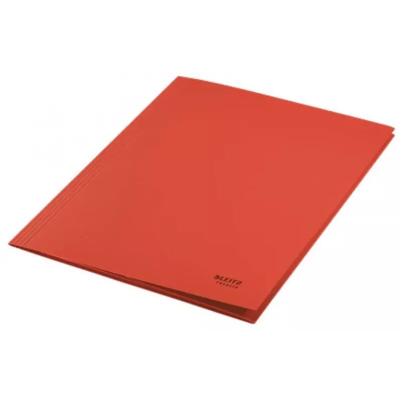 Leitz Recycle Card 3-Flap Folder, aplankalas su trimis atvartais, A4, kartonas, raudona, 250 lapų, 80 g/m²