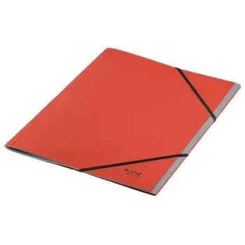Leitz Recycle Card aplankas su skyrikliais, A4, kartonas, raudonas, 430 g/m², elastinė juosta