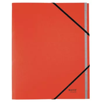 Leitz Recycle Card Skiriamieji lapai su kietais viršeliais, A4, kartonas, raudona, 430 g/m², klimatui neutralūs, 247 mm