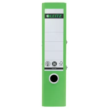Leitz 180° Recycle Lever Arch File, A4, apvalus žiedas, saugojimui, kartonas, žalia