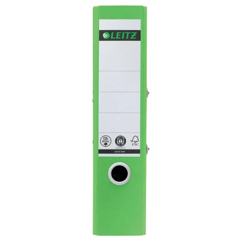 Leitz 180° Recycle Lever Arch File, A4, apvalus žiedas, saugojimui, kartonas, žalia