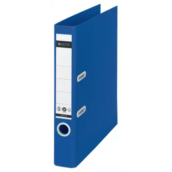 Leitz 180° Recycle segtuvas su svirtimi, A4, apvalus žiedas, laikymui, kartonas, mėlyna