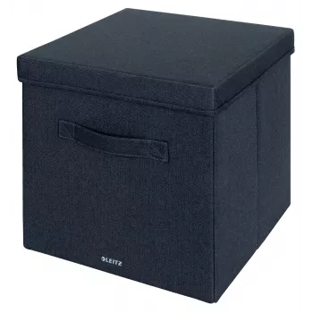 Leitz Fabric Storage Box with lid large, 2 vnt., Pilka, Audinys, 330 mm, 380 mm, 325 mm, 1.24 kg