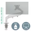 Leitz Ergo Space Saving Vieno Monitoriaus Laikiklis, Clamp/Grommet, 9 kg, 43,2 cm (17 col.), 81,3 cm (32 col.), 100 x 100 mm, Pilka