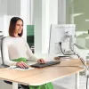 Leitz Ergo Space Saving Vieno Monitoriaus Laikiklis, Clamp/Grommet, 9 kg, 43,2 cm (17 col.), 81,3 cm (32 col.), 100 x 100 mm, Pilka