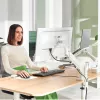 Leitz Ergo Space Saving dviejų monitorių ir nešiojamojo kompiuterio laikiklis, spaustuvas/įvorė, 9 kg, 33 cm (13 colių), 81,3 cm (32 coliai), 100 x 100 mm, pilka