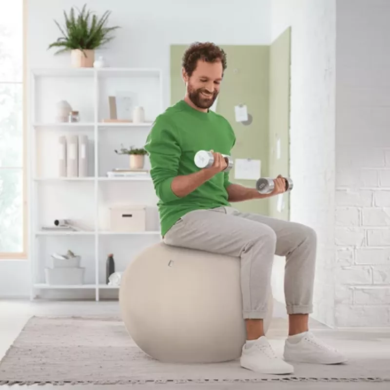 Leitz Ergo Active sėdėjimo kamuolys su stabdymo funkcija 65 cm, pilkoji, 150 kg