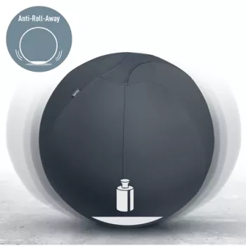Leitz Ergo Active sėdėjimo kamuolys su stabdymo funkcija 65 cm, pilkoji spalva, 150 kg, TÜV sertifikuotas