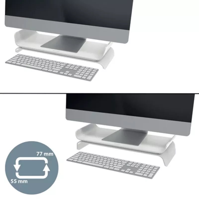 Leitz Ergo reguliuojamas monitoriaus stovas, laisvai pastatomas, 68,6 cm (27 colių), aukščio reguliavimas, pilka