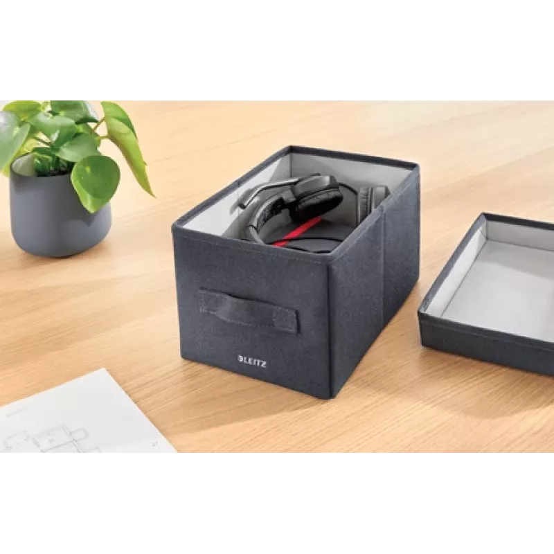 Leitz Fabric Storage Box su dangčiu mažas, 2 vnt., mėlyna
