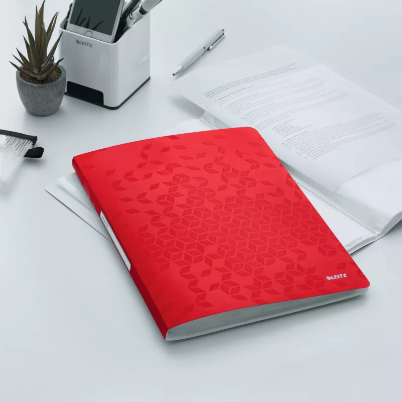 Leitz Display Book WOW PP 40 kišenės, raudona, polipropilenas (PP), 40 kišenių, A4, 231 mm, 16 mm
