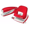 Leitz WOW 5008 skylmušė metalinė 2 skylės / 30 lapų, raudona, balta, metalas, 8 cm, 5.5 mm, A6