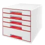 Leitz WOW Cube 5 stalčių spintelė, plastikas, 270x287x363 mm