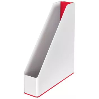 Leitz Žurnalinė dėžutė WOW Dual Colour, raudona, balta, plastmasė, A4, 73 mm, 318 mm, 272 mm