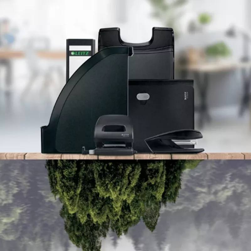 Leitz NeXXt Recycle skylių perforatorius, 30 lapų, žalias, plastikinis, 8 cm, 5,5 mm, A4, A5, A6, Folio, US-Quart, 8 x 8 x 8 cm