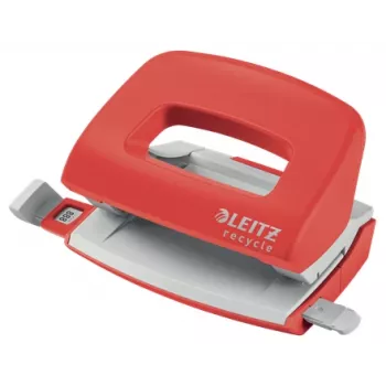 Leitz NeXXt Recycle Mini Skylentuvas, 10 lapų, Raudonas, Plastikinis, 8 cm, 5,5 mm, A4, A5, A6, Folio, US-Quart, 8 x 8 x 8 cm