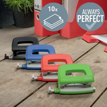 Leitz NeXXt Recycle Mini Skylentuvas, 10 lapų, juodas, plastikinis, 8 cm, 5,5 mm, A4