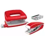 Leitz Segtuvas ir skylių perforatorius Mini WOW, 10 lapų, Raudonas, P2, Metalinis, 80 g/m², 3.5 cm